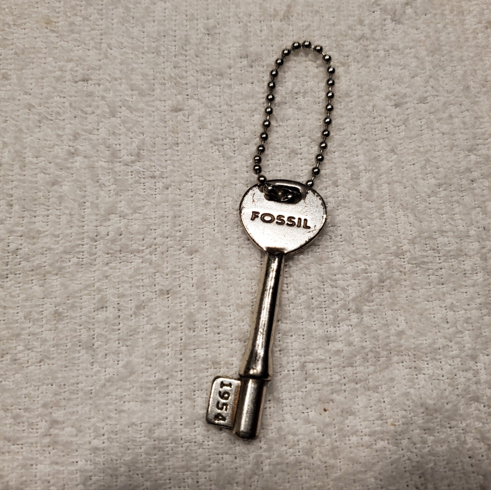 Fossil Brass 1954 Key Bag Purse Charm Keychain Replacement Accessory